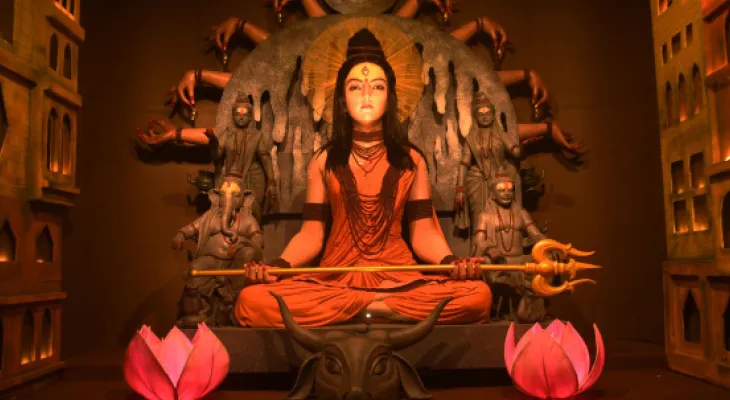 ইন্ডিয়া গেটে আলোর খেলা, অন্নপূর্ণার সংসার, সংকল্প থেকে মুখোশ! দক্ষিণেশ্বর ও আড়িয়াদহে থিমের বাহার