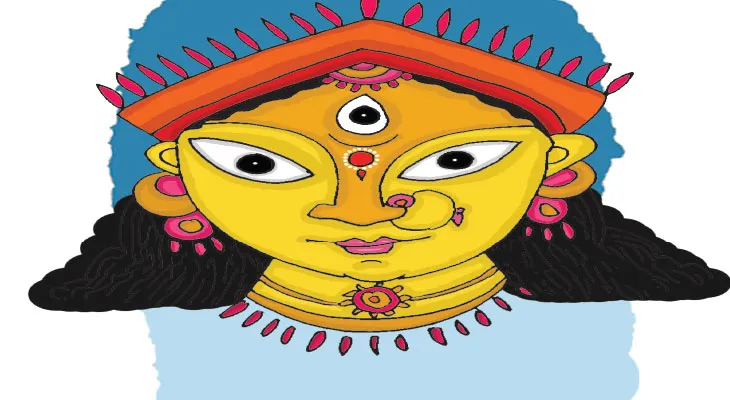 কোলসড়া গ্রামে ঘোষালবাড়ির দুর্গাপুজো কলাবাগানে বালিকাবেশে দেখা দিয়েছিলেন দেবী