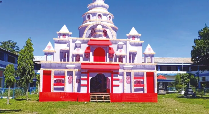 দুরামারি স্পোর্টিং ক্লাবের থিম সবুজায়ন ও শান্তি ধূপগুড়ির নবজীবন সংঘ বানিয়েছে চীনের গ্র্যান্ড বুদ্ধ টেম্পল
