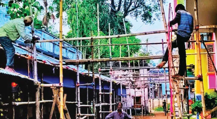 ‘আদি যোগী’, ‘চেনা অচেনা’, ‘আদিম অধিবাসী’, করিমপুরে কালীপুজোর থিম বৈচিত্রে ভরপুর