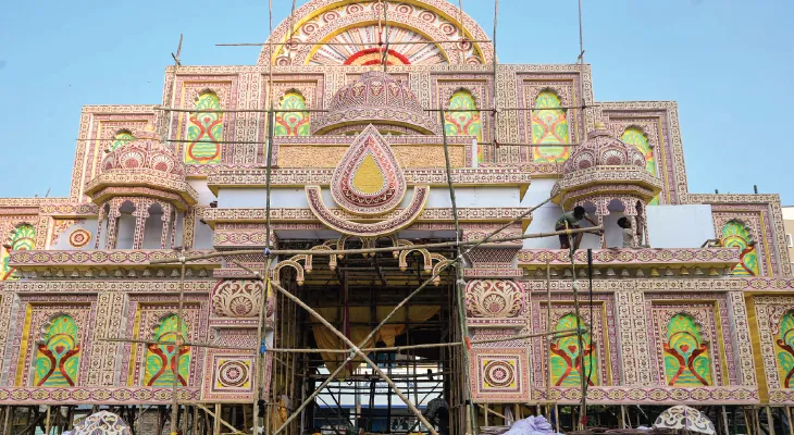 পল্লিশ্রী ৮৬ ক্লাবে কালীপুজোয় চমক রাজস্থানের অনুষ্ঠানবাড়ি
