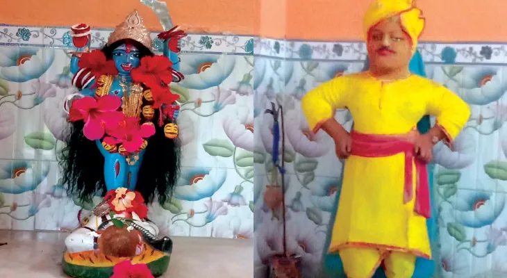 দেব ও দেশভক্তির বন্ধন, নট্ট-নন্দীপাড়ায় শ্যামার সঙ্গে একই বেদীতে পূজিত চারণকবি মুকুন্দ দাস