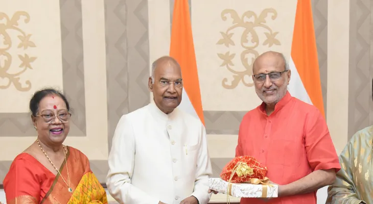 প্রাক্তন রাষ্ট্রপতি রামনাথ কোবিন্দের সঙ্গে দেখা করলেন উপ রাষ্ট্রপতি সি পি রাধাকৃষ্ণন