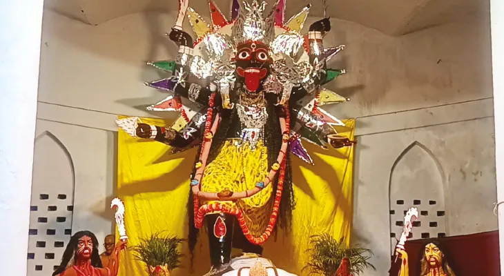 সোনা-রুপোর গয়নায় সজ্জিত মা, বড় তারামায়ের পুজোয় উপচে পড়ল ভক্তের ঢল