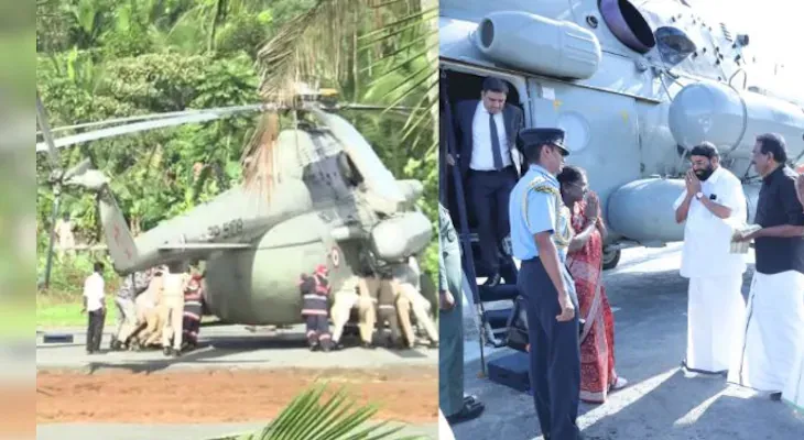 কেরলে রাষ্ট্রপতির হেলিকপ্টারে বিপত্তি, টারম্যাক ধসে যাওয়ায় বসল চাকা