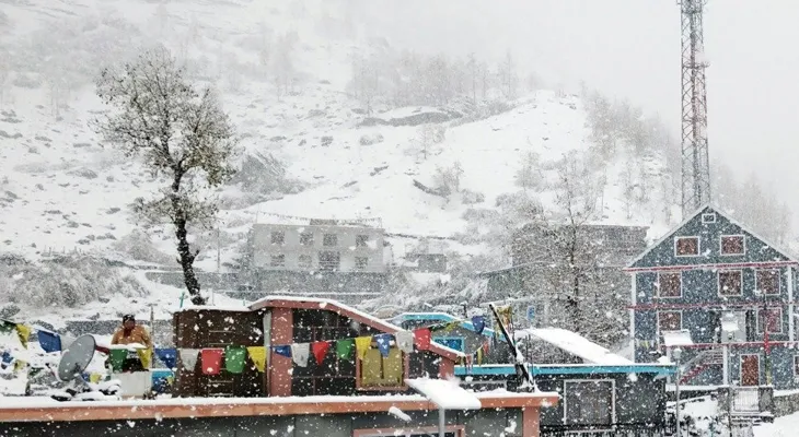 হিমাচল প্রদেশের স্পিটিতে তুষারপাত
