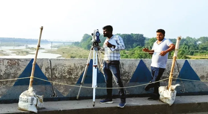 রামকৃষ্ণ সেতুর পাশে অস্থায়ী ব্রিজের সার্ভে শুরু