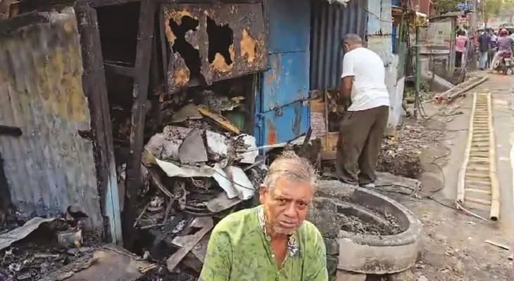 মানসিক ভারসাম্যহীন যুবকের তাণ্ডব, ছয় দোকানে আগুন