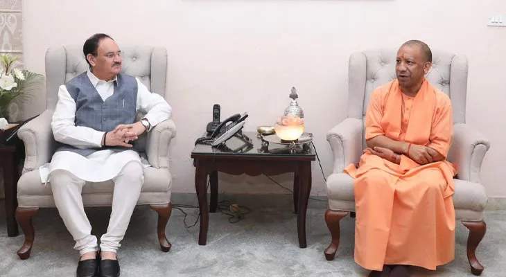 নয়াদিল্লিতে বিজেপির সর্বভারতীয় সভাপতি জেপি নাড্ডার সঙ্গে দেখা করলেন উত্তরপ্রদেশের মুখ্যমন্ত্রী যোগী আদিত্যনাথ