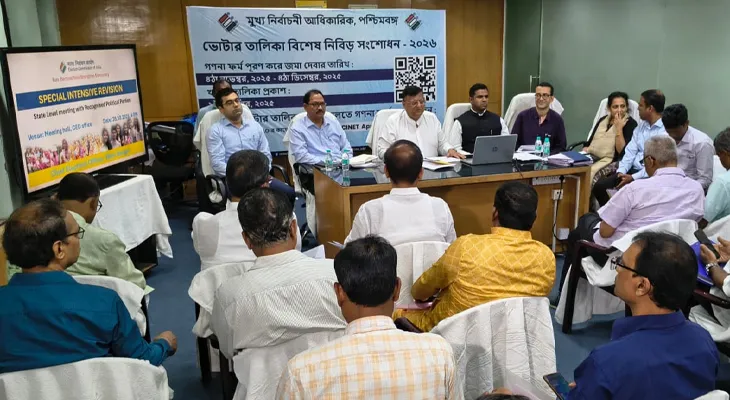 এসআইআর ঘোষণার পর নির্বাচন কমিশনের অফিসে চলছে সর্বদল বৈঠক