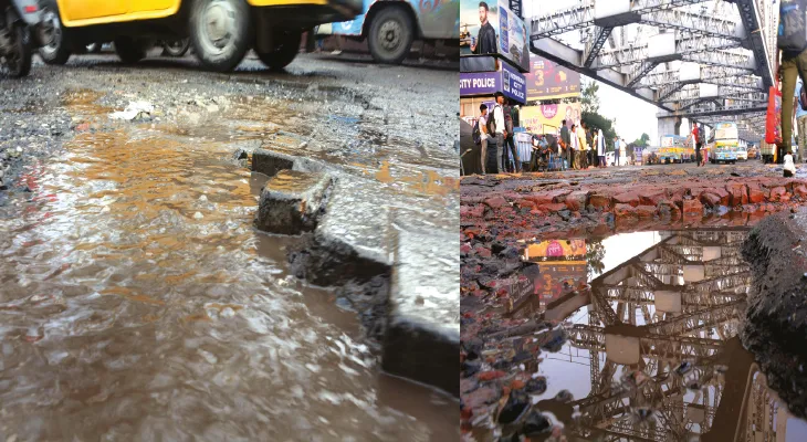 হাওড়া ব্রিজে ওঠার রাস্তা গর্তে ভরা, কংক্রিট ব্লকে হাল আরও ‘ভয়ানক’