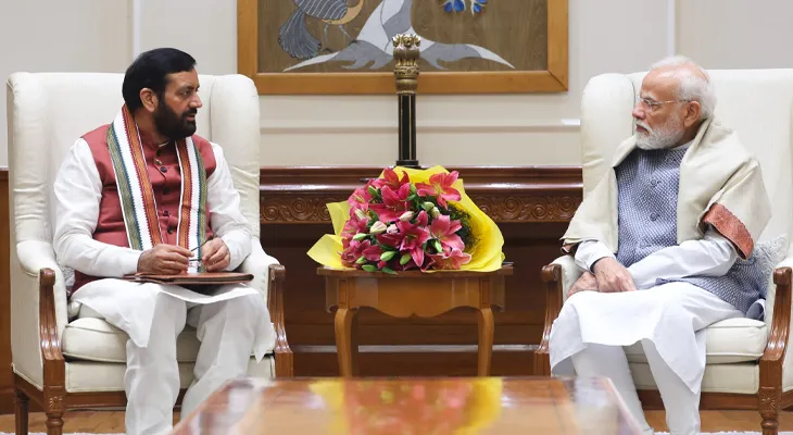 নয়াদিল্লিতে প্রধানমন্ত্রী নরেন্দ্র মোদির সঙ্গে দেখা করলেন হরিয়ানার মুখ্যমন্ত্রী নায়েব সিং সাইনি