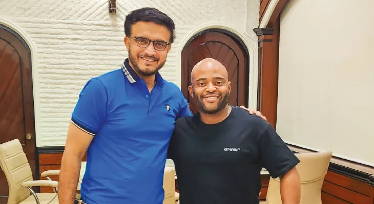 সৌরভের সঙ্গে দেখা করলেন তেম্বা বাভুমা
