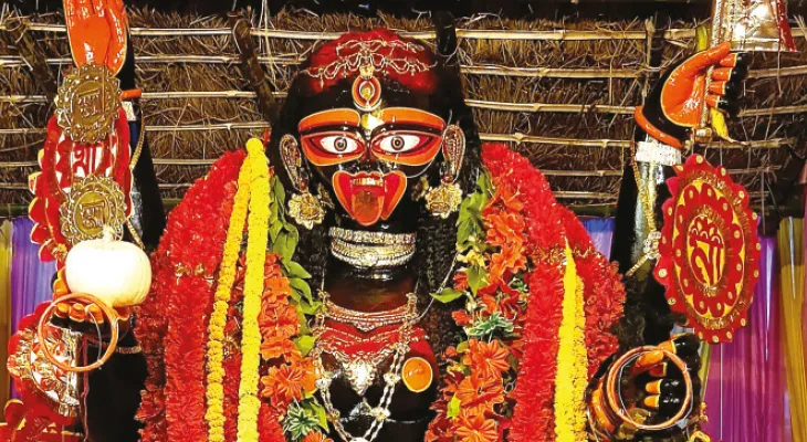 বামাখ্যাপার বংশধরের হাতে পুজো পান কাটোয়ার পাগলি মা কালী