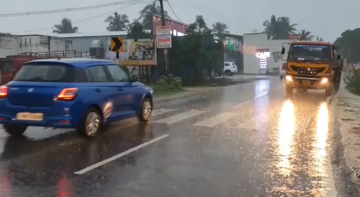 তামিলনাড়ুর তিরুভারুরে ব্যাপক বৃষ্টি