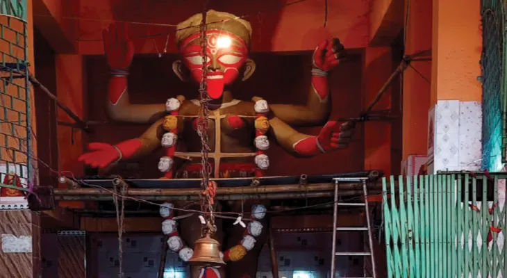 আজ থেকে বার কালীর আরাধনা মাতোয়ারা রানিনগরের চর দুর্গাপুর