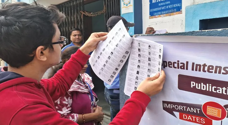 এসআইআরের খসড়া তালিকা প্রকাশ করল নির্বাচন কমিশন, ৫৮ লক্ষের বেশি নাম বাদ পড়ল
