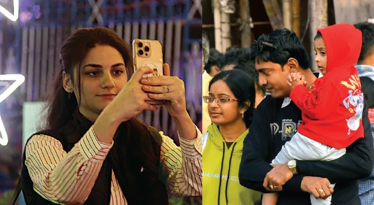 ছুটির মেজাজে শহর! ভিড়ে ঠাসা ভিক্টোরিয়া-পার্ক স্ট্রিট-মোহরকুঞ্জ