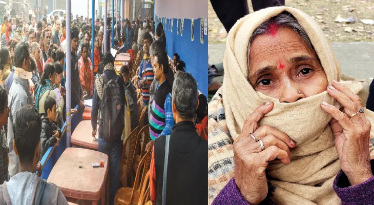 ‘আর কত বার লাইনে দাঁড়াতে হবে!’  দুর্ভোগে সরব শুনানি কেন্দ্রে আসা ভোটাররা
