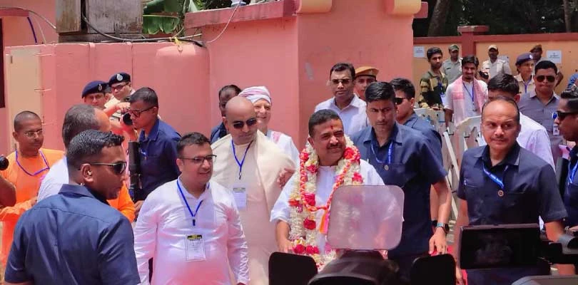 মায়াপুর ইসকনে এলেন মুখ্যমন্ত্রী শুভেন্দু অধিকারী