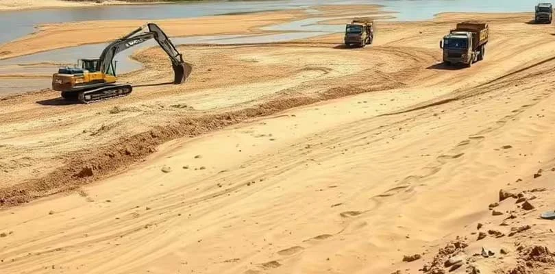বর্ষার আগমনে মুর্শিদাবাদে  বালির ঘাট বন্ধের নির্দেশ