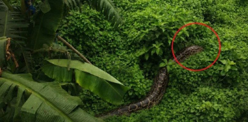 ভালুকায় জঙ্গলে অজগরের দেখা মেলায় কৌতূহল