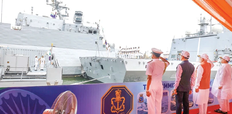গার্ডেনরিচে তিনটি যুদ্ধজাহাজের  উদ্বোধন প্রধানমন্ত্রী