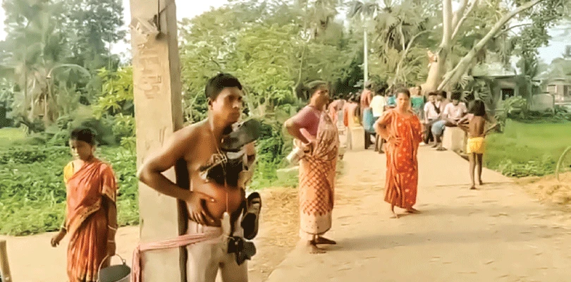 আবাসে কাটমানির অভিযোগ, তৃণমূল নেতাকে খুঁটিতে বেঁধে ‘ডিম থেরাপি’