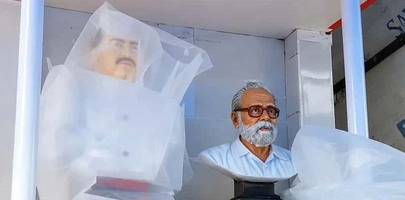 জন্মদিনের আগেই শ্যামাপ্রসাদের মূর্তি ভাঙচুর, চাঞ্চল্য এলাকায়