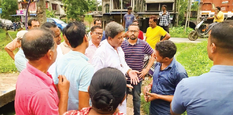 ছোটো জাগুলিয়ার জলযন্ত্রণা কাটাতে পরিদর্শনে বিধায়ক, সুটি খাল, নিকাশি সংস্কারের প্রস্তাব