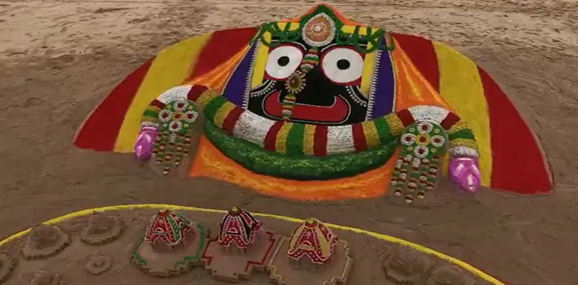রথযাত্রা উপলক্ষ্যে পুরীর সমুদ্রতটে বিশেষ ‘স্যান্ড আর্ট’ সুদর্শন পট্টনায়েকের
