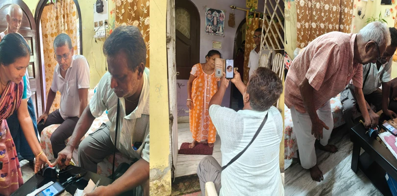 বাড়ি বাড়ি গিয়ে ই- কেওয়াইসি, স্বস্তিতে এলাকার মানুষ