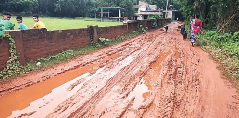 স্বাধীনতার আট দশকেও পাকা রাস্তার অপেক্ষায় বাদুড়িয়ার মেদিয়া