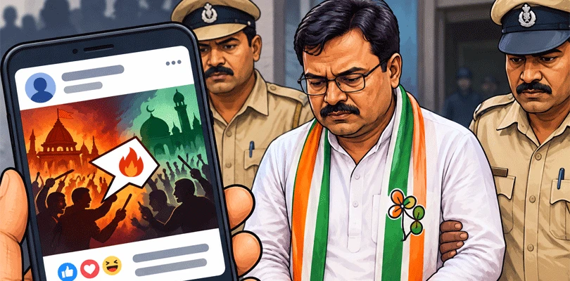 ফেসবুকে সাম্প্রদায়িক উস্কানিমূলক পোস্ট! গ্রেপ্তার তৃণমূল নেতা