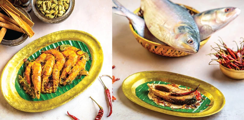 ইলিশ চিংড়ি যুগলবন্দি