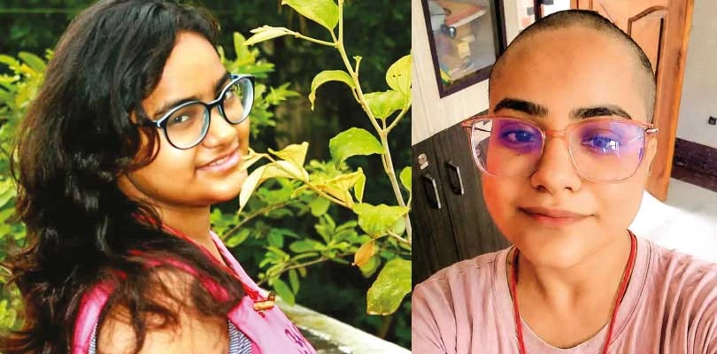 ক্যানসার আক্রান্তদের চুল দান রঘুনাথগঞ্জের মনীষার