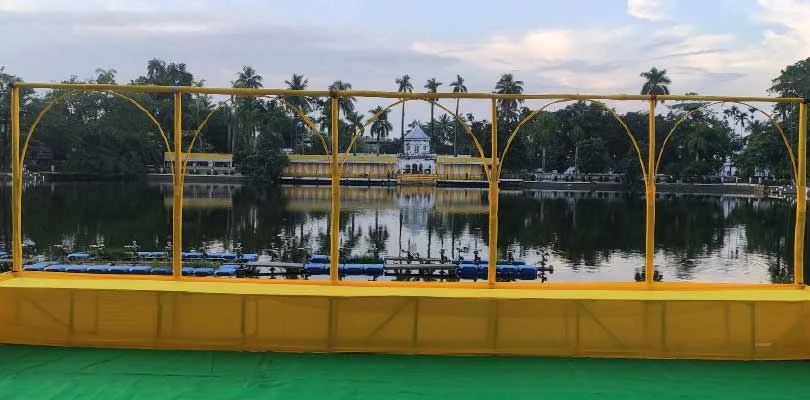 কোচবিহারের বৈরাগীদিঘিতে বিশেষ গঙ্গা আরতি আজ, সেজে উঠেছে ঘাট