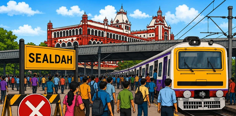 শিয়ালদহে ৭ ঘণ্টার ট্রাফিক ব্লক, রবিবার ৫ জোড়া লোকাল ট্রেন বাতিল, সংক্ষিপ্ত যাত্রাপথ