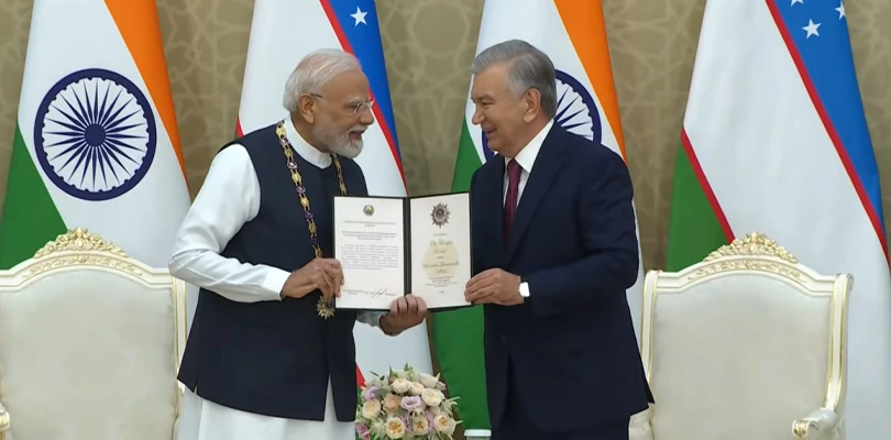 উজবেকিস্তানের সর্বোচ্চ সম্মানে ভূষিত প্রধানমন্ত্রী মোদি, ইউরেনিয়াম সরবরাহ নিয়ে হল চুক্তিও