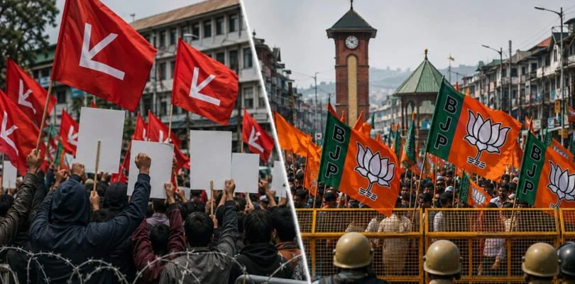 এনসি-বিজেপির বিক্ষোভ ঘিরে উত্তপ্ত শ্রীনগর