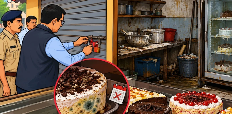 মেয়াদ উত্তীর্ণ কেক, অস্বাস্থ্যকর পরিবেশ! বন্ধ করা হল দোকানের ঝাঁপ