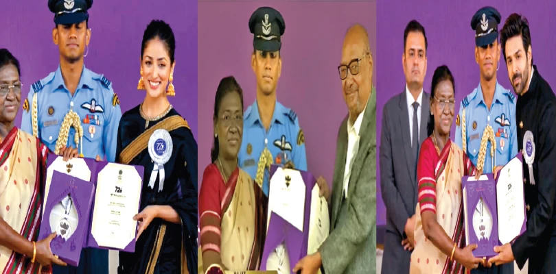গুজরাতে জাতীয় পুরস্কারের মঞ্চ, তারকাদের সম্মানিত করলেন রাষ্ট্রপতি