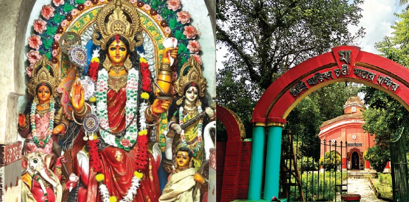 মানবশৃঙ্খলের মাধ্যমে রটে দ্বারিকা চণ্ডীমাতার  আরাধনার বার্তা, তারপর দুর্গাপুজো শুরু অন্যত্র