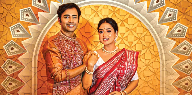 বাহারি সাজে পুজো