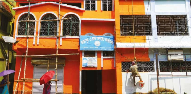 আরামবাগের মায়াপুর-১ পঞ্চায়েতে গেরুয়া রং, নিয়ন্ত্রণের বার্তা? জল্পনা