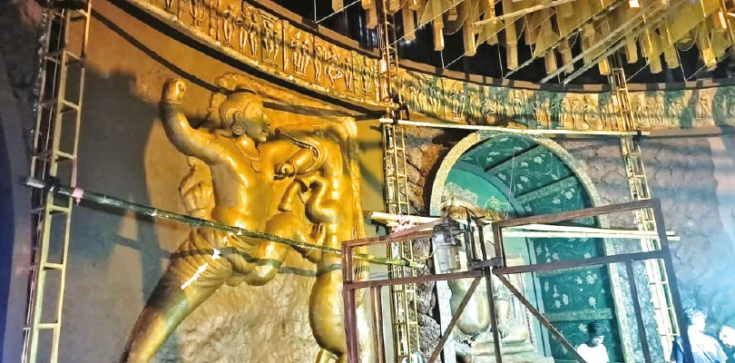 গুপ্তযুগের ইতিহাস যোধপুর পার্ক সর্বজনীনে, পল্লিমঙ্গলে পুজোর আয়োজনে স্বয়ং দশভুজা