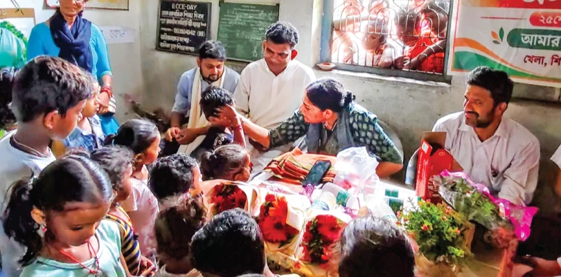 ‘একটা কবিতা শোনাবি’, অগ্নিমিত্রার আবদারে কান্না থামিয়ে পাঠ সপ্তদীপের