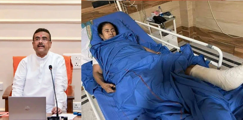 নন্দীগ্রামে ‘পা ভাঙেনি’ মমতার, নথি দেখিয়ে তদন্ত ঘোষণা শুভেন্দুর