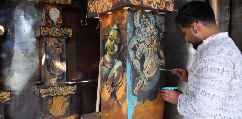 রবীন্দ্রনগরে বিচারকের ভূমিকায় দশভুজা, রথখোলায় ‘প্রত্নকথা’