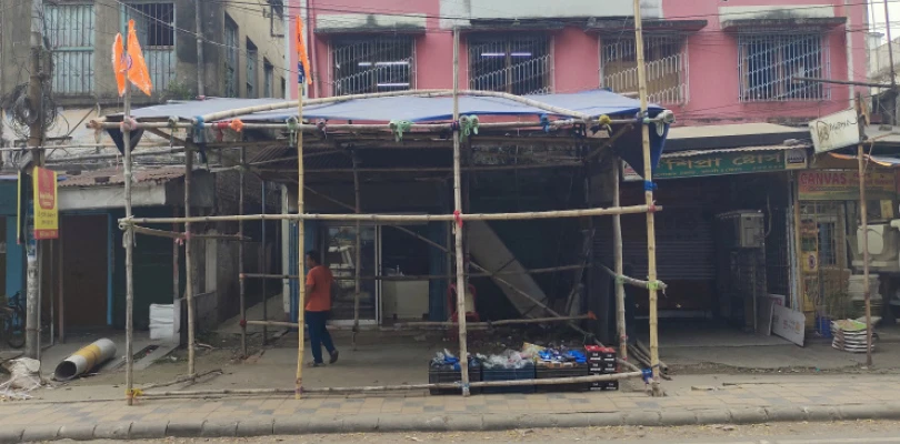 সিপিএমের পুজোর স্টল করতে বাধা ও মারধর বনগাঁয়